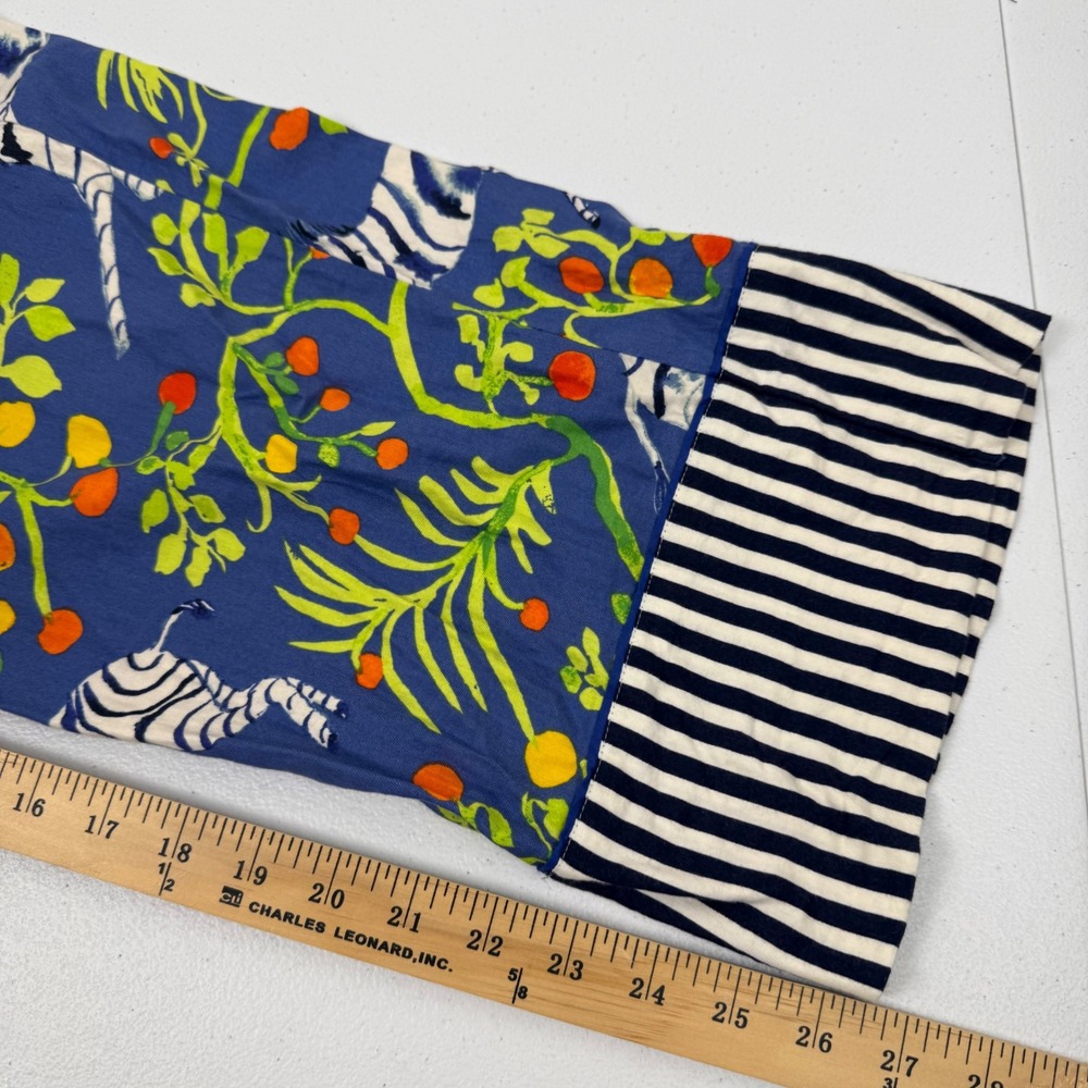 Olivia Wendel Anthropologie Zebra Jungle Print Pajama Pants Blue Small OB1588243 - Picture 9 of 9